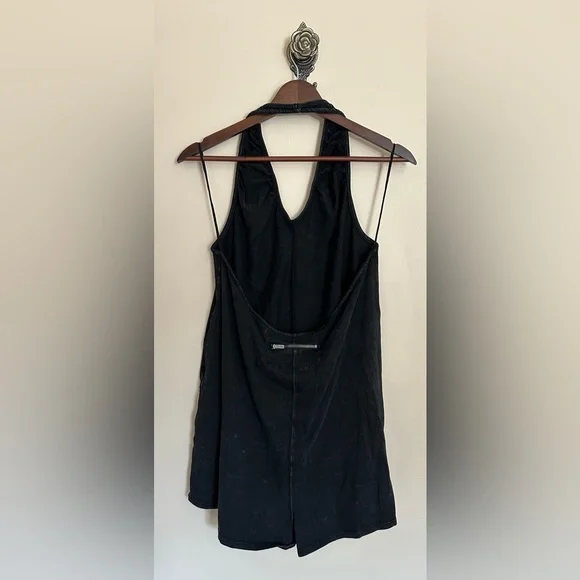SOLD - NWOT FREE PEOPLE FP Movement Hot Shot Halter Romper Black Large - Picture 6 of 10
